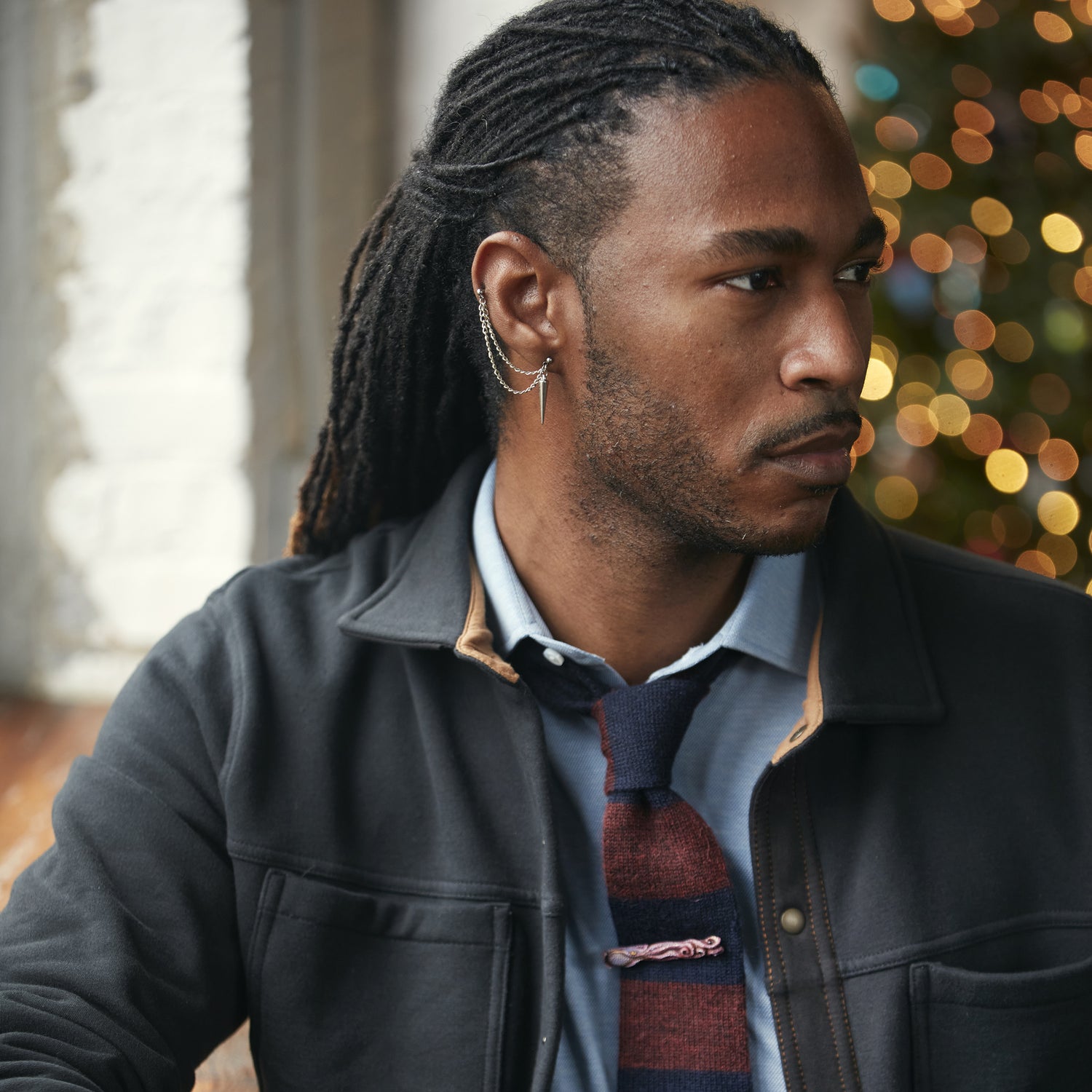 Awning Stripe Knit Tie