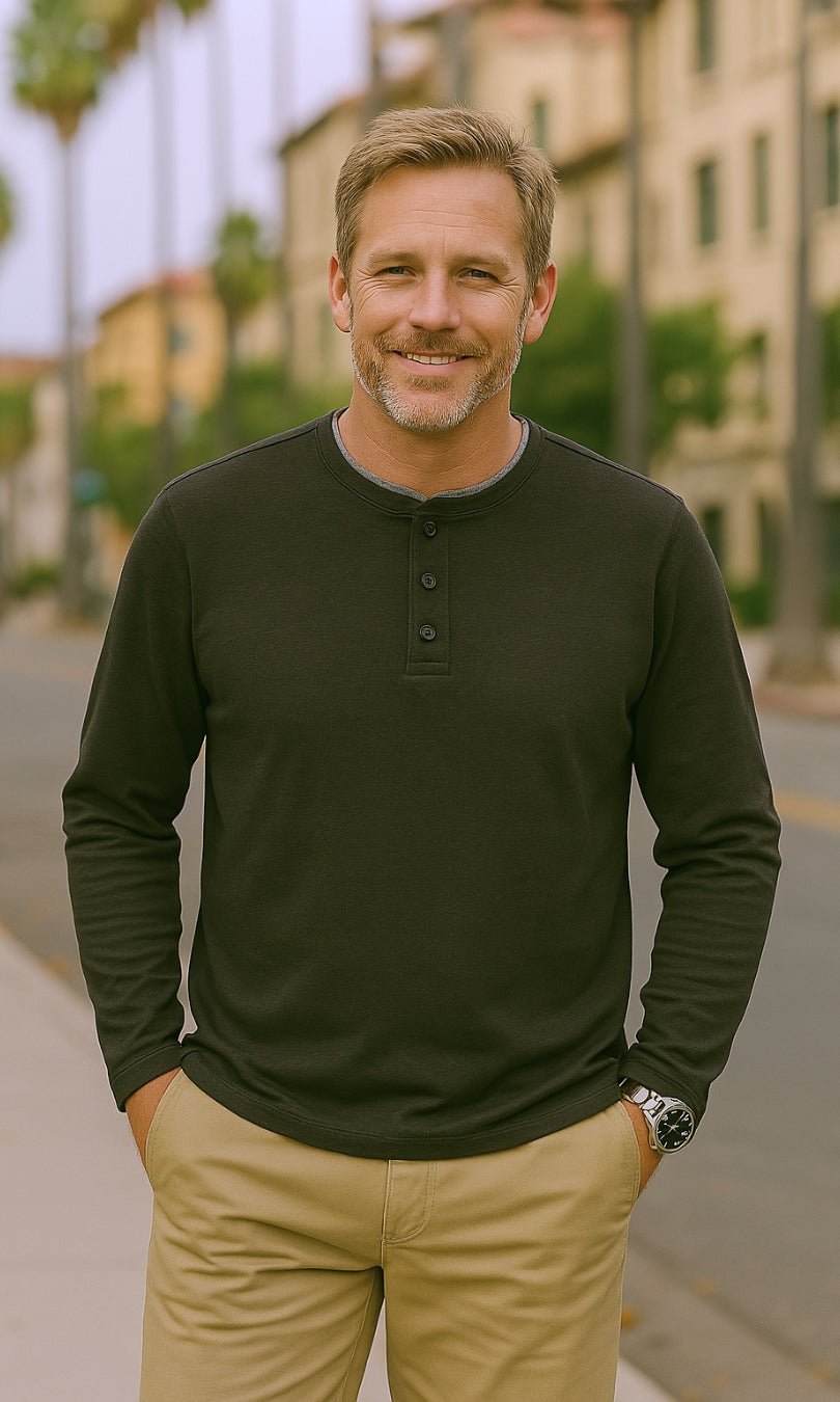 Kipa Long Sleeve Pique Henley