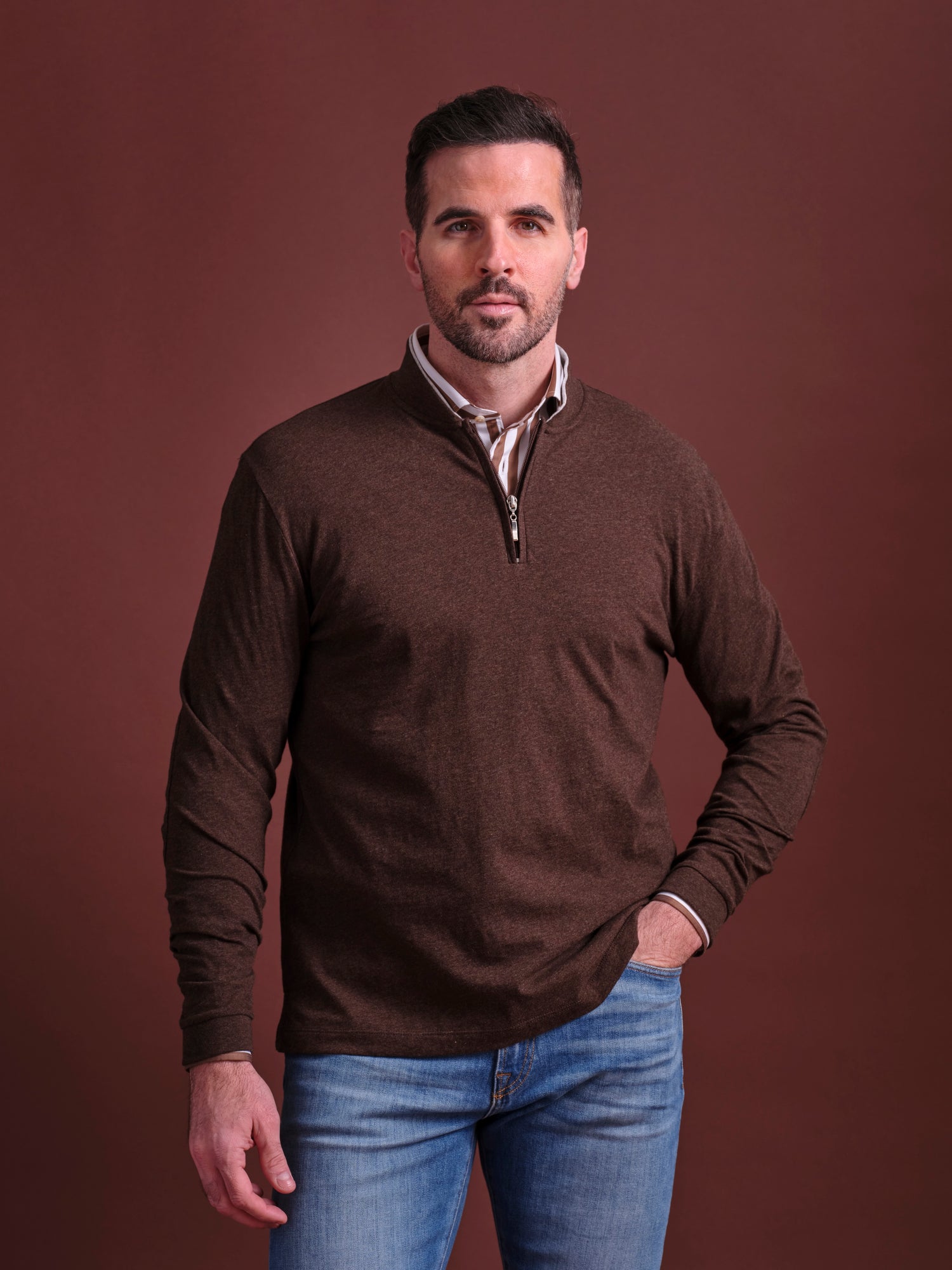 Mission Ranch Long Sleeve Zip-Moc