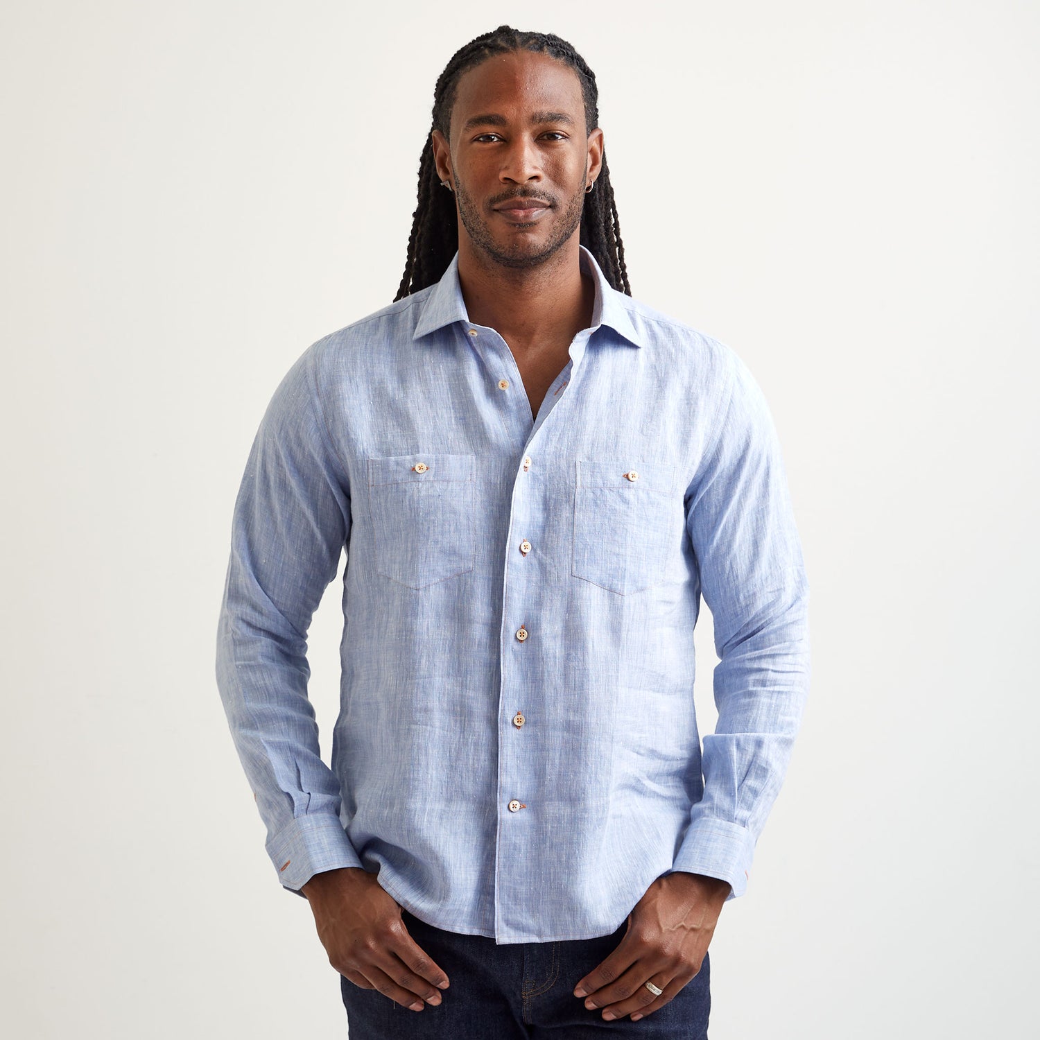 Newport Italian Linen Two-Pocket Shirt