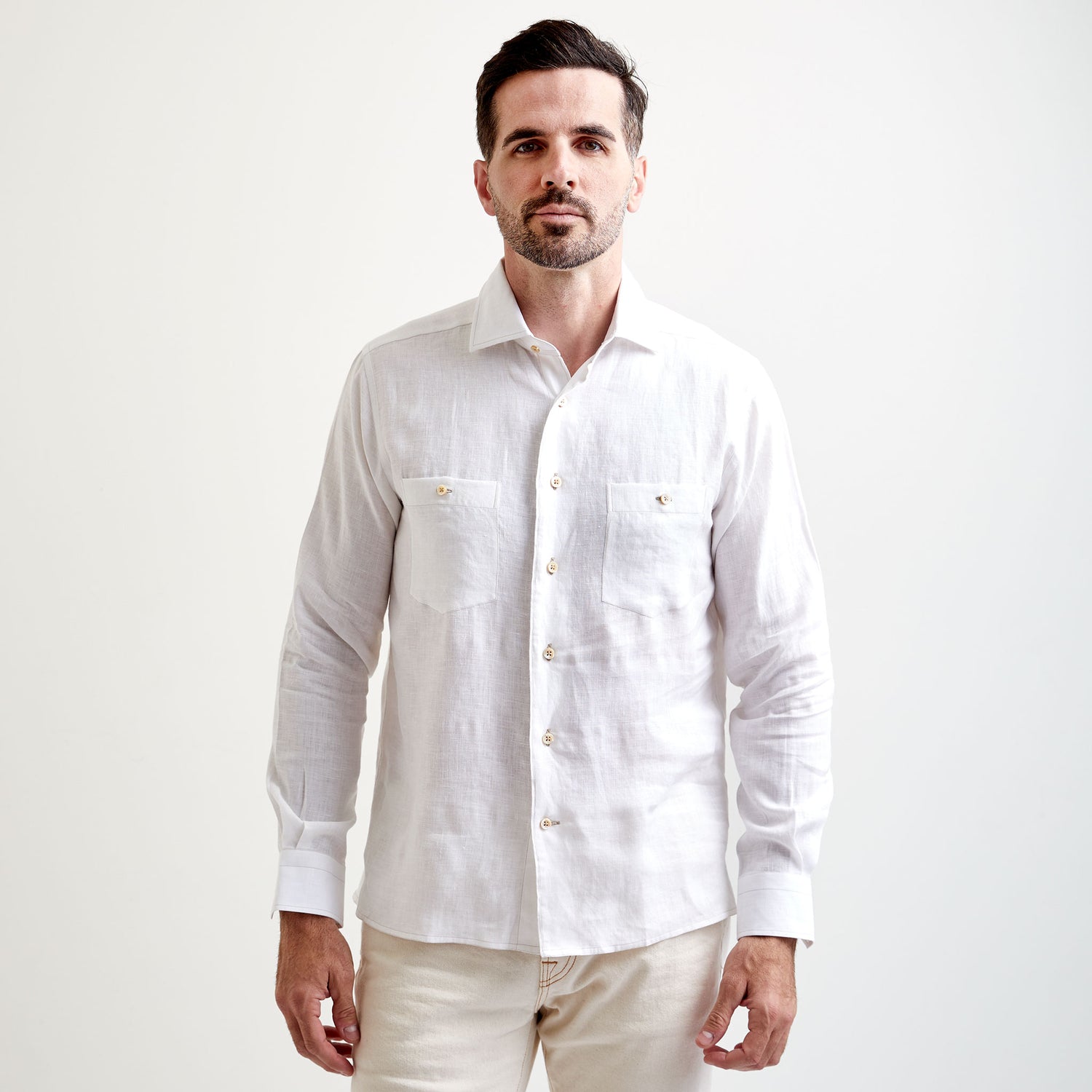 Newport Italian Linen Two-Pocket Shirt