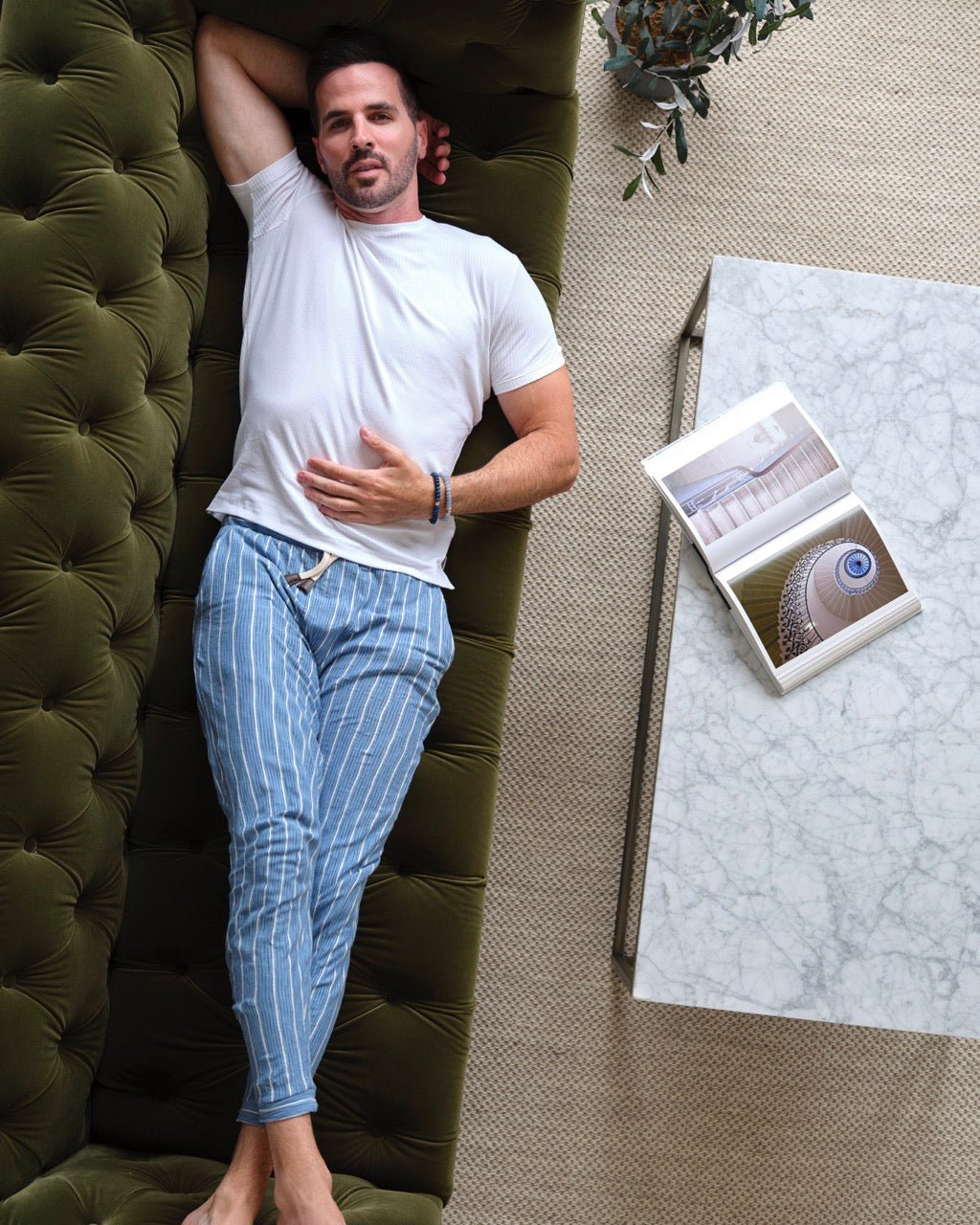 Ocean Beach Seersucker Drawstring Pant