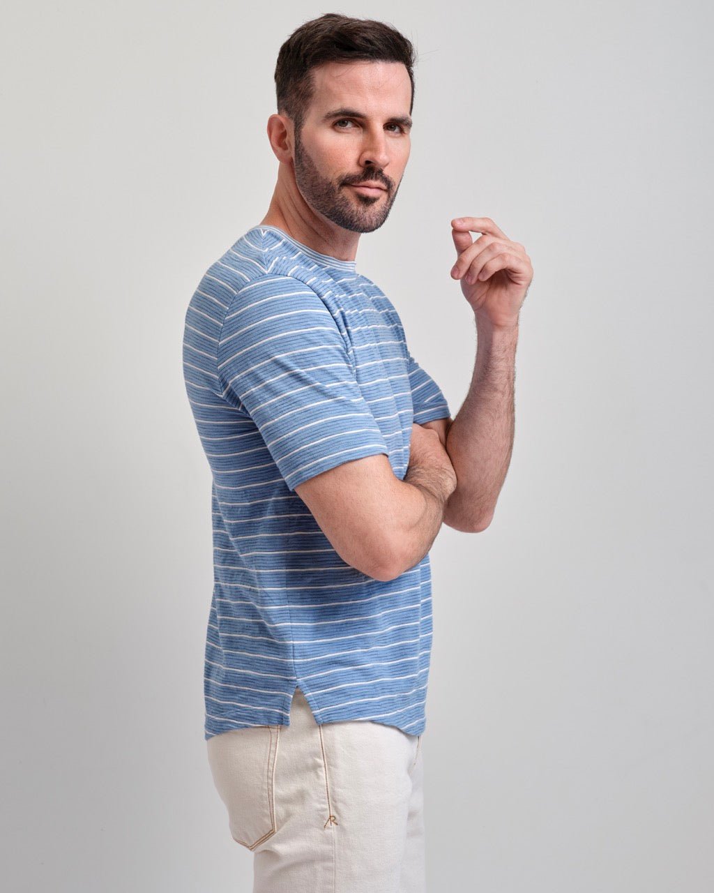 Malibu Point Seersucker Short Sleeve Crew Neck