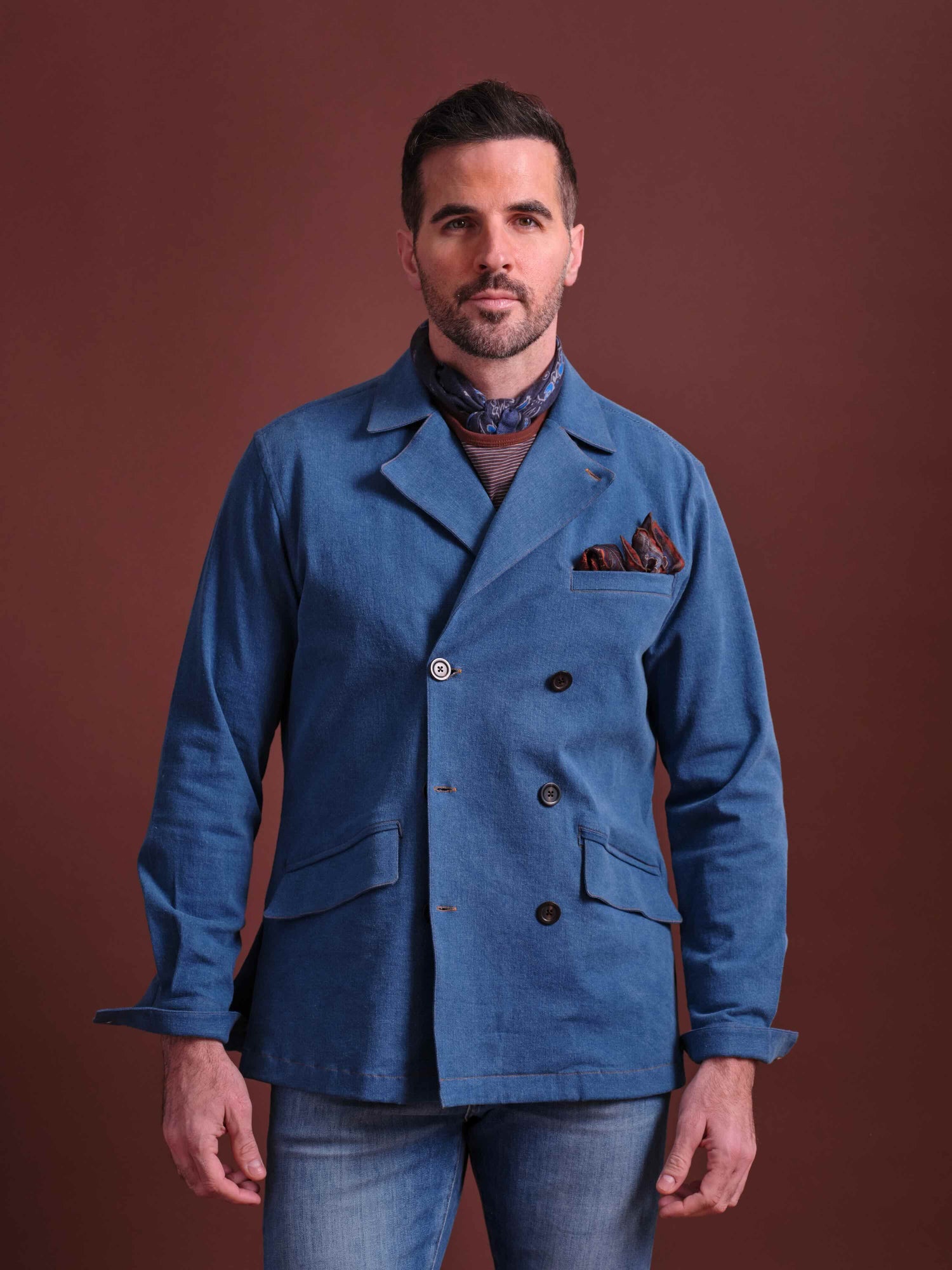 Camessi Bespoke Stretch Denim Overshirt