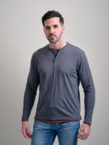 Twenty Nine Palms Reversible Long Sleeve Henley Tee