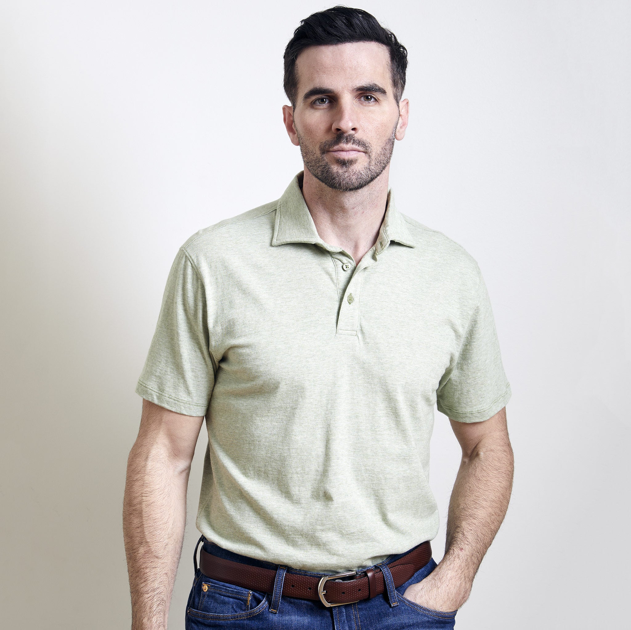 Luxury Men's Pima Cotton Polo - Short Sleeve - Left Coast Tee